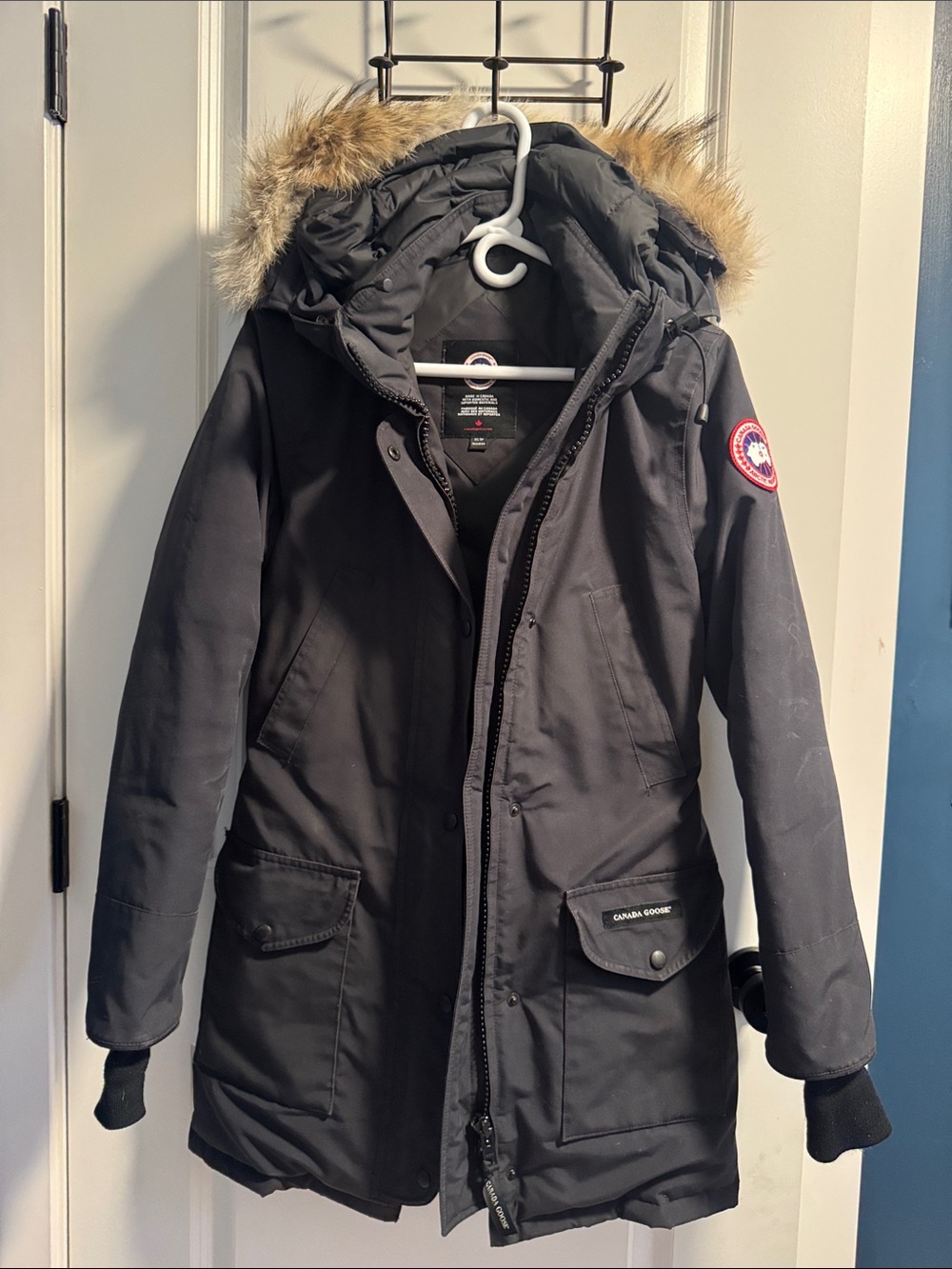 Canada Goose Black Parka with Fur-Trim Hood
